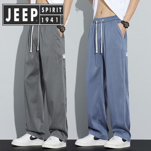 Jeep Spirit Jeep Tennis Jeans Long Pants Long -Sheet Straight Trendy Brand Drawstring 2025 Nuevo pantalones de ocio de verano