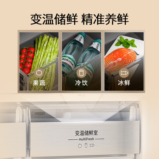 SIEMENS Unbounded Cross 500-liter ultra-thin micro flat-embedded cross-door refrigerator double door four-door ultra-thin embedded national subsidy first-level energy efficiency Jingyao KC88CE163C