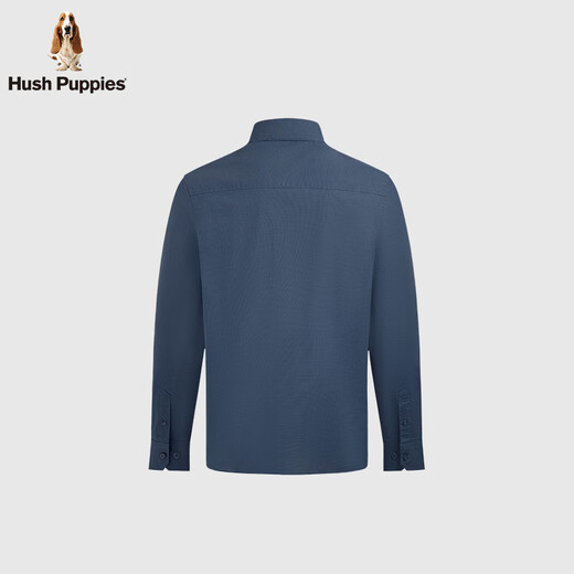 Hush Puppies soft and comfortable men's spring and autumn new lightweight plaid long-sleeved shirt Yuanqinglan L