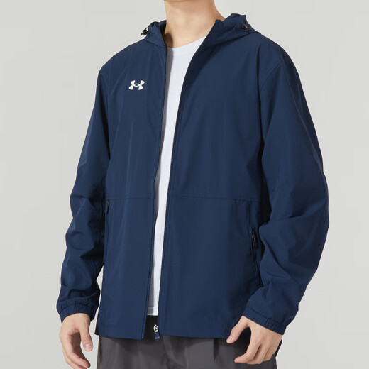 Under Armor Men's Jacket Football Training Outdoor Sports Fitness Casual Hooded Jacket Windproof Jacket