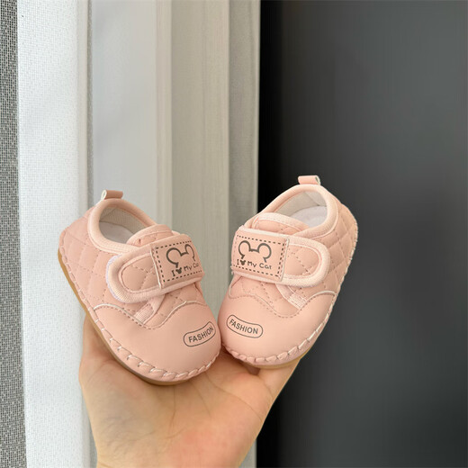 Rabbit Big Wen Baby Shoes 0-1 años Hombres y mujeres Baby Baby niños pequeños Hittlers Sole Sole 6-12 meses No cayendo antes de la primavera y el verano Big Velcro White 12 Longitud interna 12 cm