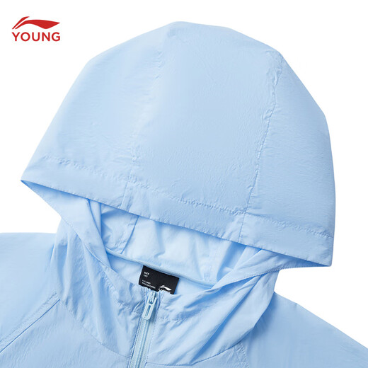 Li Ning Children's Clothing Children's Sun Protection Clothing for Men and Women Small and Big Children Ice Comfortable Sun Protection Sports Jacket Sun Protection Clothing YFDV121 New Aurora Blue-5 130