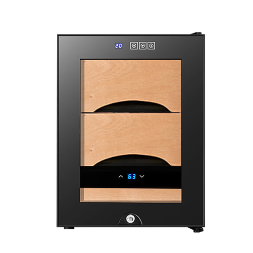 Double small constant temperature and humidity cigar cabinet office mini sober cabinet dehumidification cabinet coffee bean storage black sober cabinet (130 pieces capacity)