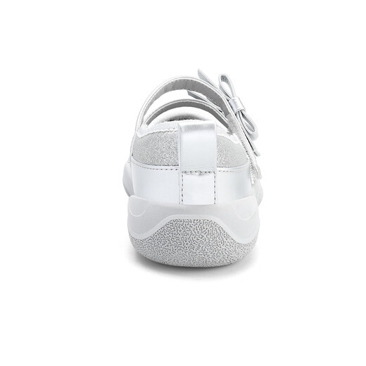 Saturday (St&Sat) children's shoes, girls' small leather shoes, 2025 spring new style fashionable princess shoes, performance shoes, girls and children's shoes for dancing, Star Silver 33, inner length about 21.3cm
