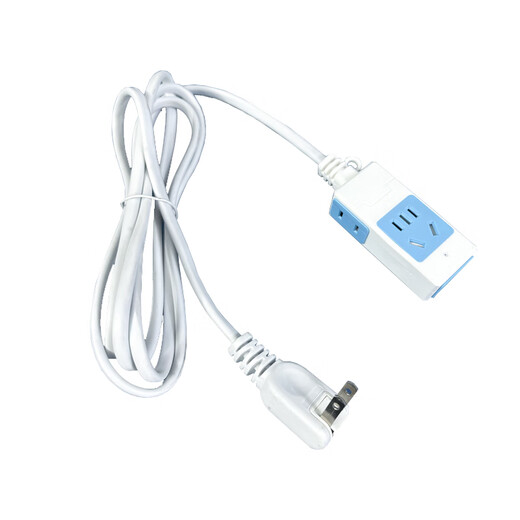 High-power pure copper power strip mini socket with line one to four power strips electric vehicle charging portable small power strip blue and white eleven holes 2 meters