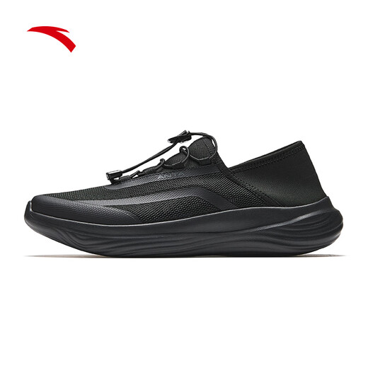 ANTA Cool Breeze Slip-On Lightweight Cushioning Sports Shoes for Men 2026 Spring New Casual and Comfortable Walking Training Shoes Basic Black-1 40.5