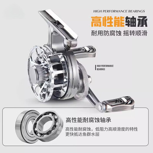 Shimano Mechanic Shimano Ice Fishing Reel Metal Fishing Reel High Leg Magnetic Slow-Drop Raft Wheel Micro-lead Ice Fishing Rod Fishing Reel Raft Fishing Bridge Metal Master Ice Fishing Reel Right Hand Type