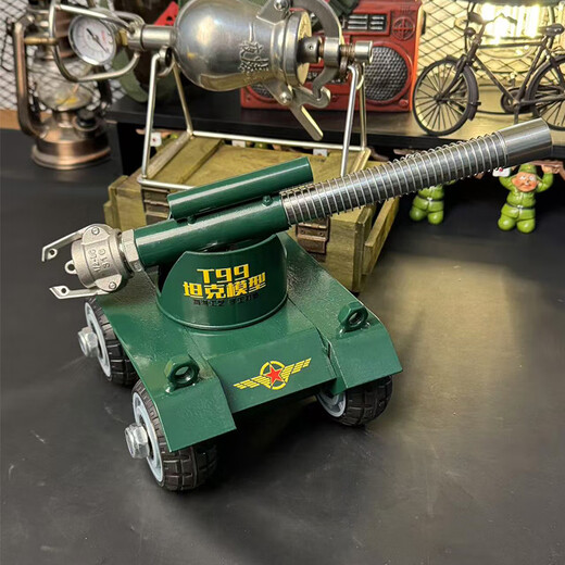 Cachupi Italian cannon hand-made rebore shock-absorbing cannon model toy body stainless steel 304 desktop ornament 26 years new T99 rebore tank
