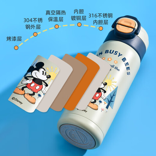 Disney Water Cup 316 Stainless Steel Insulated Cup Cool Cup 520ML Cup Double Drink Children's Water Cup 6649 Mickey