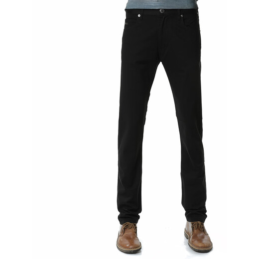 ARMANI/阿玛尼 EA 男士鹰标修身长裤休闲裤 EM001370 AF14123 黑色 UC001 29