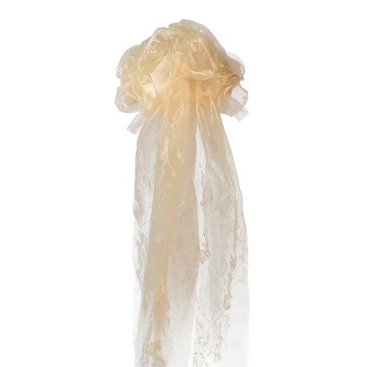 Tongrubi French retro cloud top hat women's banquet photo photo props bride wedding dress high-end picture color is beige and contains long yarn