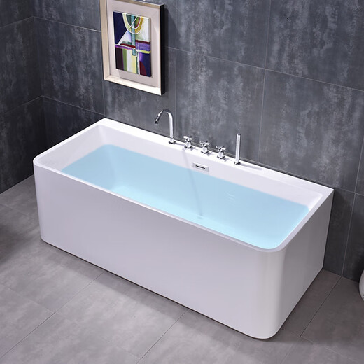 Jomoo's new 2025 acrylic seamless one-piece bathtub for home lying and four-skirt adult bathtub independent factory direct sales independent bathtub 1.5 meters
