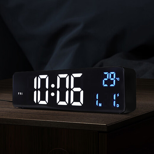 Hanse LED Desktop Uhr Wohnzimmer Deskuhr Multifunktion elektronischer digitaler Weck