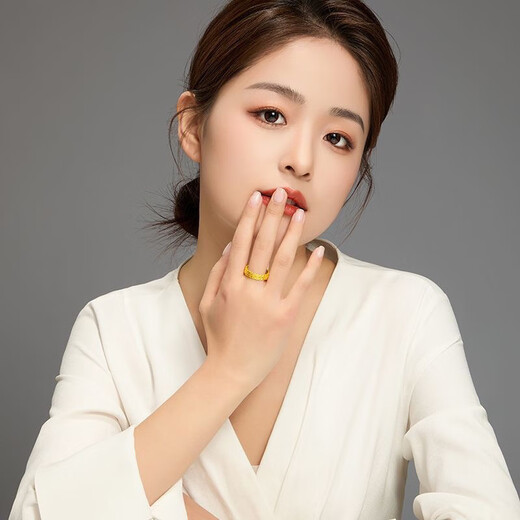 GRAYCEWODY Old Phoenix 999 gold gold clad with silver. Please ask for coins. Pure gold pure silver ring. Birthday gift for your lover. US size 8 ring mouth 110-120. Old Phoenix gold store model.