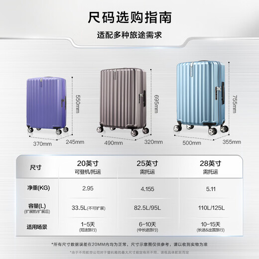 Samsonite Luggage 20-inch Trolley Case Fashionable Vertical Stripe Travel Bag Black GU9 Password Carry-on Case