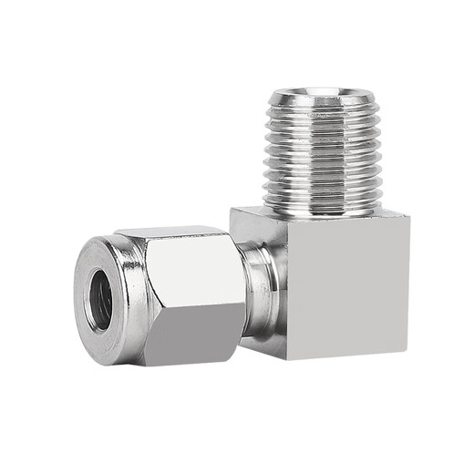 304 stainless steel ferrule elbow middle double clip instrument copper gas source pipe 90 degree variation diameter right angle elbow pneumatic joint ZG1/4-10