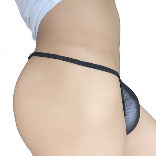 Men's fully transparent thong gay sexy no-take-off pure desire T-pants sexy sexy underwear sexy 0 fat times black one size