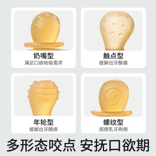 Tianlanghai Baby Teether Soothing Molar Stick Oral Desire Period Newborn 3-6 Months Baby Anti-eating Hand Silicone Toy 3-piece Set