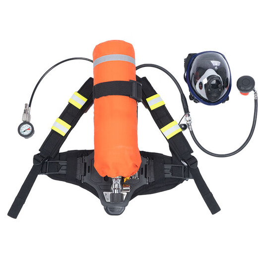 Zhizhen positive pressure air respirator fire mask fire escape rescue full face mask 6.8L respirator G-F-20 (industrial grade) national inspection
