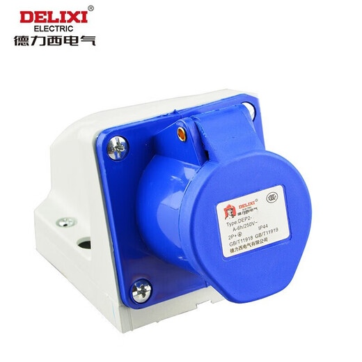 Delixi Electric aviation plug and socket coupler connector DEP2-123 32A 3-core 250V industrial exposed socket