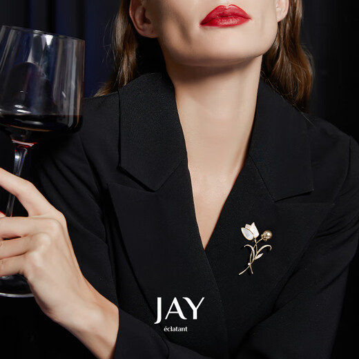 Jay Tulip Brooch Women's Coat Suit Corsage Birthday Gift for Elder Mothers and Mother-in-law