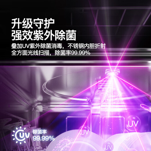 Deshi Kitchen's new product V13 set of first-class water-efficiency embedded dishwasher disinfection and drying household intelligent fully automatic space magician meets the needs of families with 1-13 people, first-class energy efficiency, water saving and electricity saving V13-Ultra Clear Black Lingxi Colorful Touch Screen + UV Sterilization