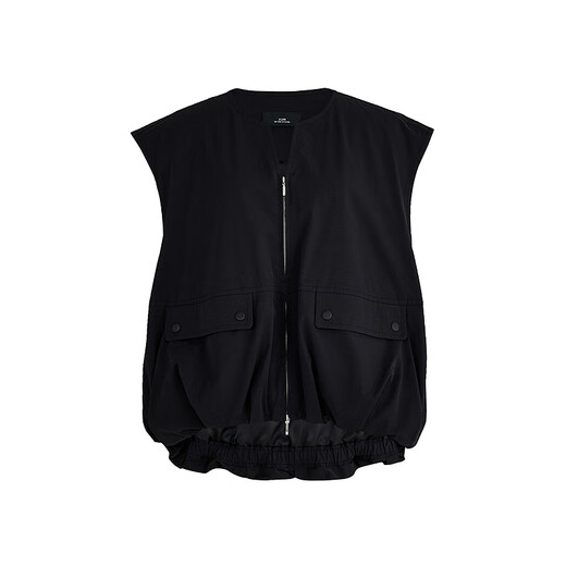 AUM (AUM) easy suit AUM spring new bud-shaped work-style vest black sickle pants black work-wear vest L