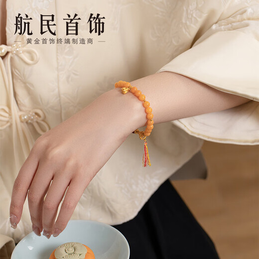Hangmin Jewelry Tibetan Beeswax Gold Bracelet Pure Gold Handmade Gold Bracelet XYA2097 Labor Cost 850 Yuan/piece 8.25g