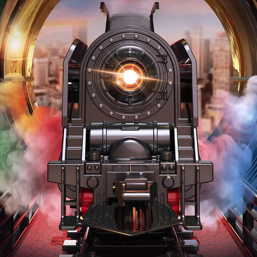 仿真合金蒸汽轨道模型大号电动绿皮高铁路遥控小火车玩具儿童男孩 【充电/礼盒】仿真音效/喷雾/灯e