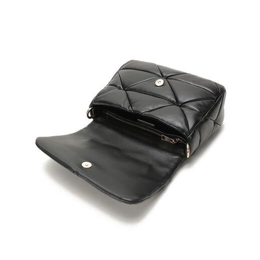 PRADA Women's System Series Antique Handheld Shoulder Crossbody Bag with Pendant Coin Purse Women's Bag 1BD292 2DMO F0002 V L9O Black