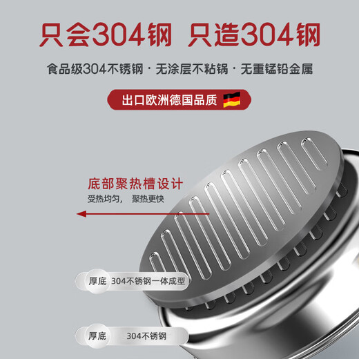 Laxiaoniang stainless steel fish steaming pot household oval universal pot artifact extra large multi-functional steaming fish special pot set 39cm