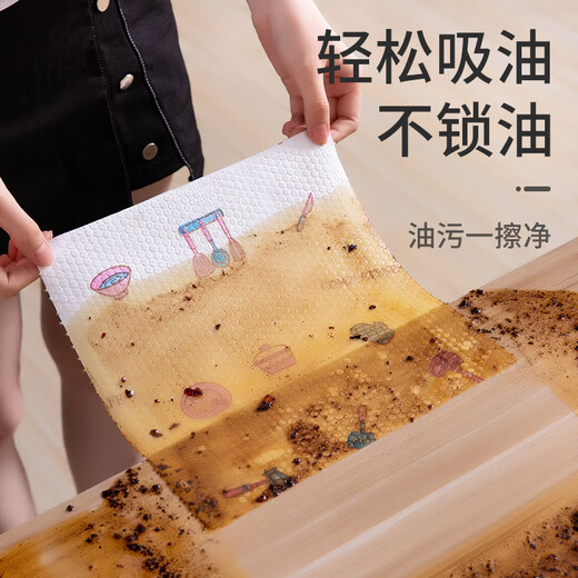 JCZS Japanese lazy rags wet and dry disposable dishcloths housekeeping cleaning supplies kitchen paper special paper towels printed 20 rolls 1400 pieces regular washable