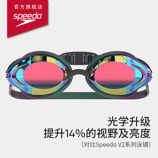 Speedo Wang Shun same style swimming goggles V-speed 3rd generation smart fit anti-fog professional racing coated swimming goggles black/gold