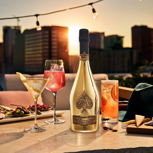 黑桃A（Armand de Brignac）法国黑桃A香槟 葡萄酒 气泡酒 750ml进口洋酒 原瓶进口年货送礼 瓶标瑕疵-黑桃A 黄金香槟 750ml