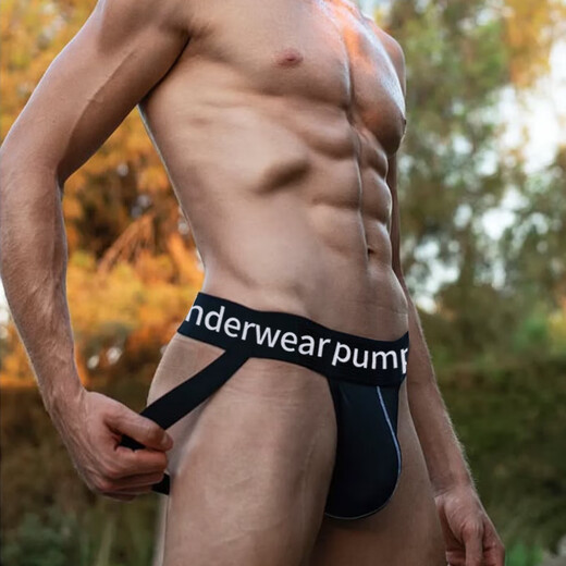 Adano sexy men's underwear men's thong cotton comfortable sports low-waist double butt lift hollow sports breathable fitness white M