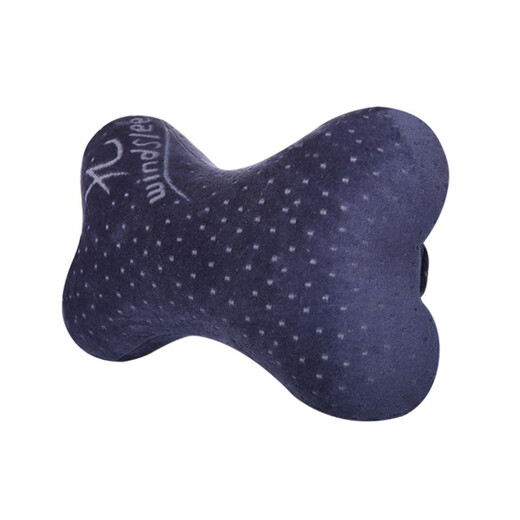 Jiuxiao Thai natural latex bone pillow, office car cervical spine pillow, car chair headrest, lilac purple-natural core 30*20*10cm