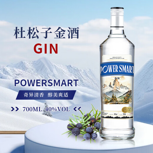 power smart洋酒帕瓦斯威士忌700ml酒吧新手调酒40度基酒可乐桶鸡尾酒 金酒-2瓶装