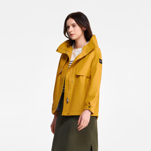 AIGLE spring and summer windproof top rainproof breathable fishtail hooded casual jacket for women wheat gold BN342 36 (160/84A)