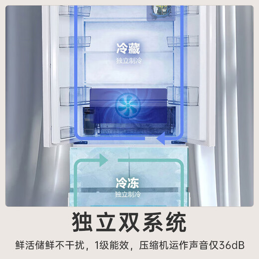 Panasonic 460-liter French-style multi-door five-door refrigerator 58CM deep ultra-thin zero-embedded first-level energy-efficiency dual-cycle dual-system automatic ice making home NR-EW46BXB-W popular Dabai ProMax
