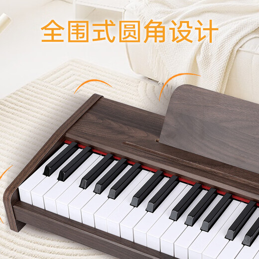 ZOCO儿童钢琴玩具男女孩电子琴一岁宝宝婴儿三早教六一儿童节生日礼物 桃木色钢琴37键+音符贴+乐谱