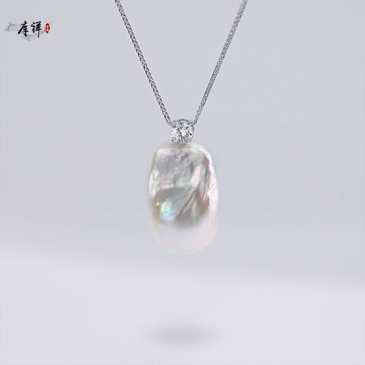 Kuxiang Baroque Pearl Pendant Sterling Silver Necklace Women's 2024 New Women's Light Luxury Niche Silver Jewelry Clavicle Chain Trendy Baroque Necklace