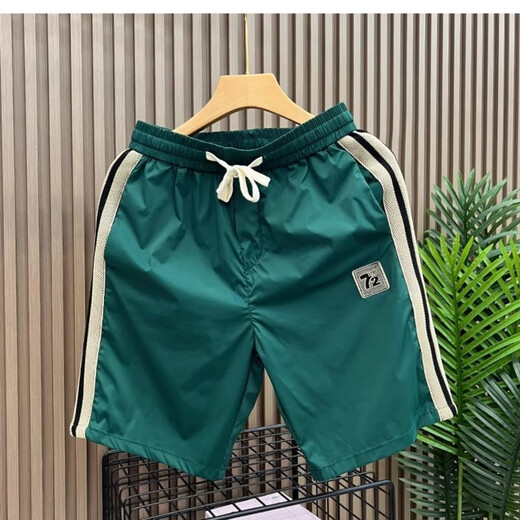 Kerimkoro shorts summer men's 2025 new quick-drying breathable overalls men's outer wear large pants five-quarter pants black XL