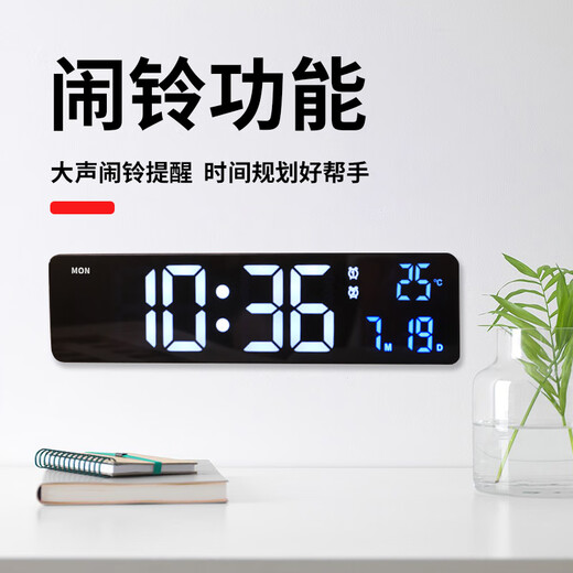 Hanse LED Desktop Uhr Wohnzimmer Deskuhr Multifunktion elektronischer digitaler Weck