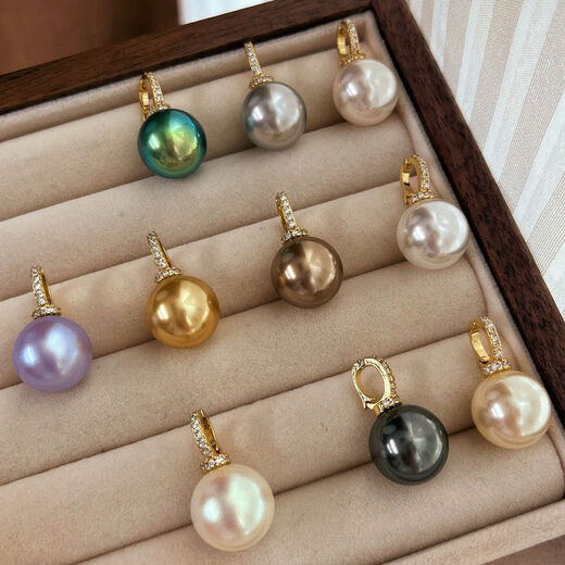 Canxian Pacifier Pearl Pendant Detachable Cold Light Australian White Venus Goddess Madama Tahitian Imitation Pearl Starry Sky Purple
