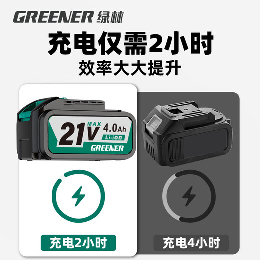 绿林数显锂电无刷角磨机24件套充电式切割机抛光打磨旋转 LJM21V-01