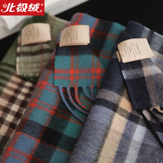 Arctic velvet pure wool scarf for men and women, unisex style Australian wool avocado green British versatile winter warm scarf pure blue