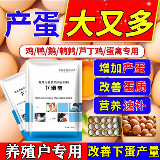 More eggs, more eggs, more eggs, more eggs, more eggs, chickens, ducks and geese lay eggs, produce eggs, encourage eggs, change egg quality, feed additives, special for egg production, 90% of users choose 3 packages, buy two and get one free