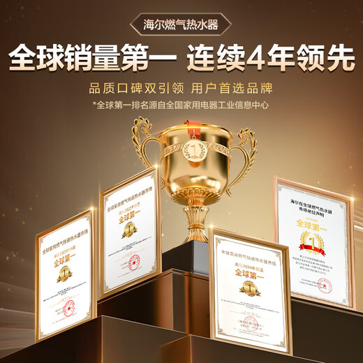 Haier (Haier) Consult customer service to get national subsidy First-level energy-saving gas water heater natural gas 13/16 liters strong exhaust type boosted frequency conversion water servo constant temperature bath windproof and waterproof 13L wm5 boosted water servo + first-level energy-saving WM5