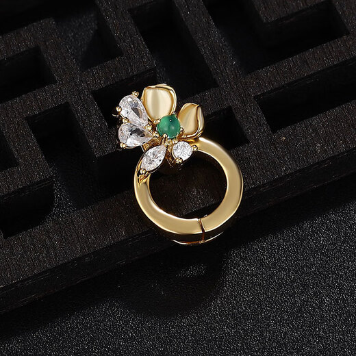 Henglijia s925 sterling silver DIY jewelry buckle versatile chain platinum 18K gold chalcedony necklace pendant sterling silver rose gold