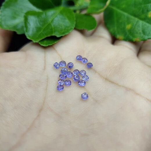 Li Shen natural tanzanite sapphire faceted disc beads necklace bracelet diy semi-finished loose beads single bead with beads fine faceted disc beads 3.2mm half length about 20 cm